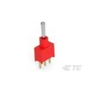 Te Connectivity Toggle Switch, Spdt, On-Off-On, Latched, 5A, 28Vdc, 3 Pcb Hole Cnt, Solder Terminal, Lever 3-1825142-1
